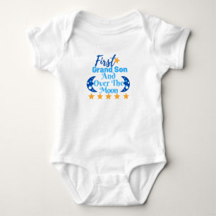 Babies' Bodysuit -First Grandson Print Body Suit