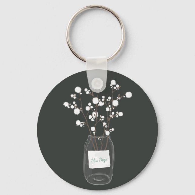 BABIES BREATH/COTTON Teacher Key Ring (Front)
