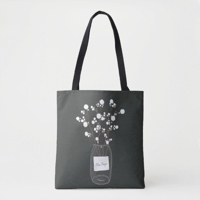BABIES BREATH/COTTON teacher Tote Bag (Front)