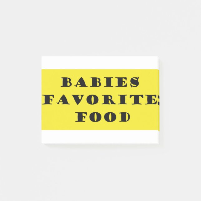 Babies favourite food post-it notes (Front)