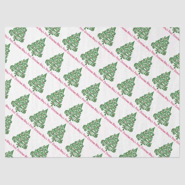 Babies First Christmas Tissue Paper (Front)