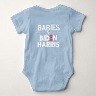 Babies for Biden Harris Custom Text Blue Baby Bodysuit
