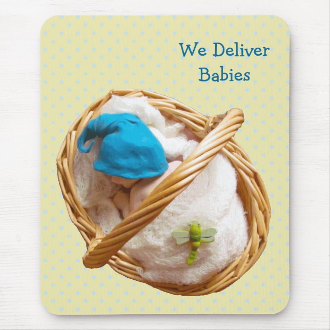 Babies in Clay: Midwife, Doctors: Deliver Baby Mouse Mat (Front)