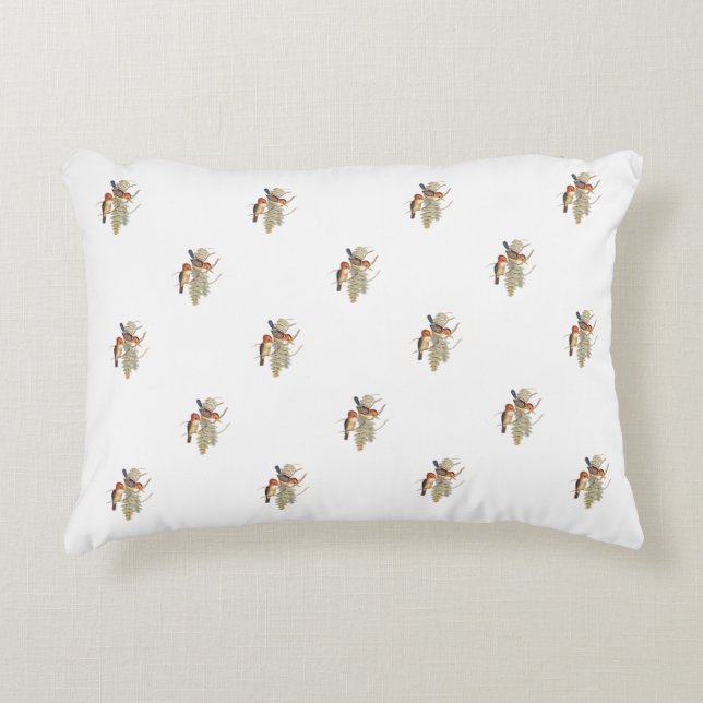 Babies: Little Birds Kingfisher (OR.W.) - Decorative Cushion (Front)