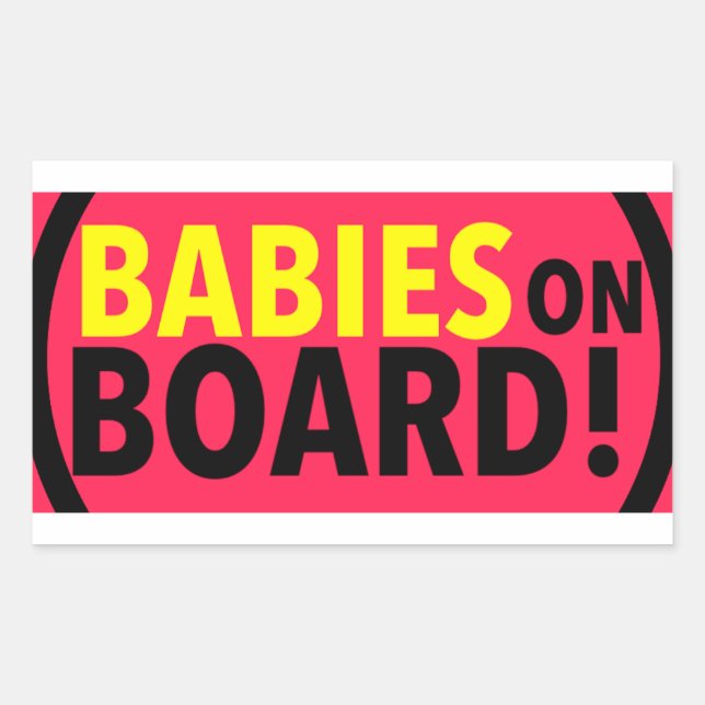Babies On Board Print Rectangular Sticker (Front)