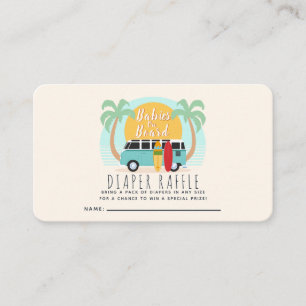 Babies on Board Van Gender-Neutral Diaper Raffle Business Card