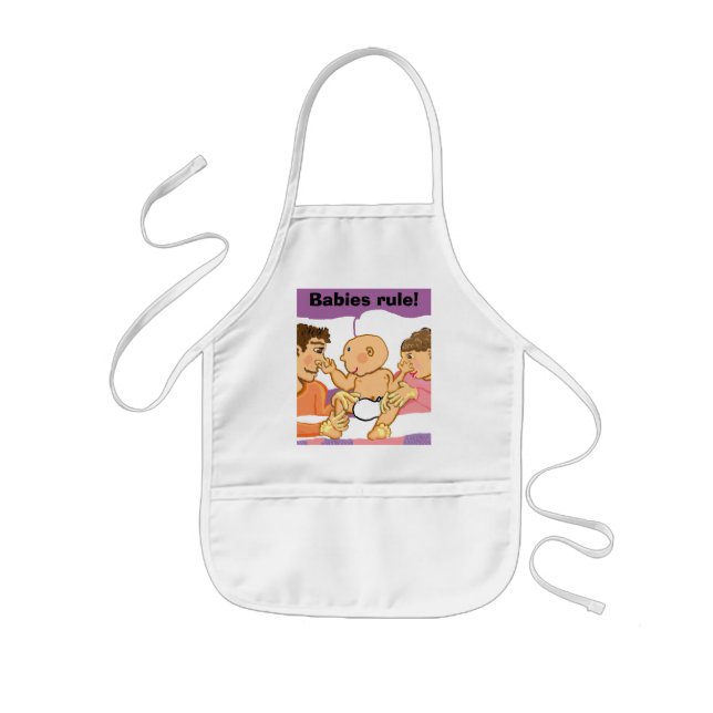 Babies rule! kids apron (Front)