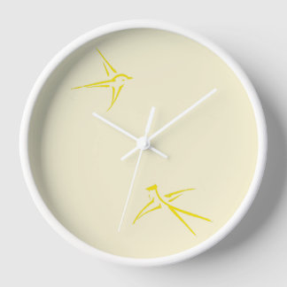 Babies: Swallows/Yellow - Clock