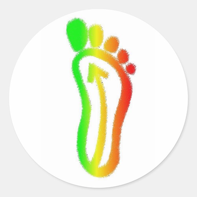 babinskifootrasta classic round sticker (Front)