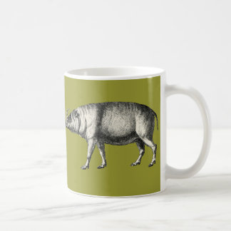 Babirusa Wild Pig Boar Hog Warthog Vintage Coffee Mug