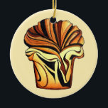 Babka Chocolate Bread Slice Loaf Jewish Bakery Ceramic Tree Decoration<br><div class="desc">Design features an original illustration of a slice of chocolate babka bread, a sweet braided bread popular in Israel, Poland, Ukraine, and Eastern Europe, as well as in American Jewish cuisine. A loaf of babka is a classic bakery staple! Ideal for your favourite foodie. This braided babka slice design is...</div>