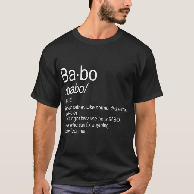 Babo Bosnian Dad T-Shirt (Front)