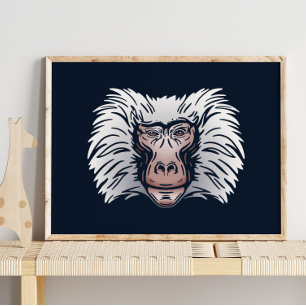 Baboon African Print Baboon Animal Print
