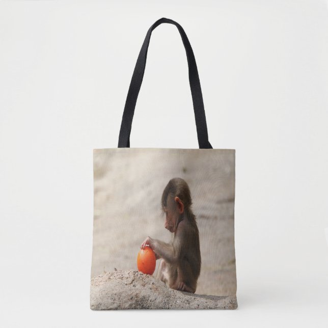 Baboon Baby Tote Bag (Front)