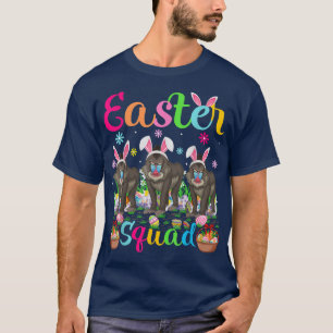 Baboon Bunny Ear Funny Easter Squad Baboon Happy E T-Shirt