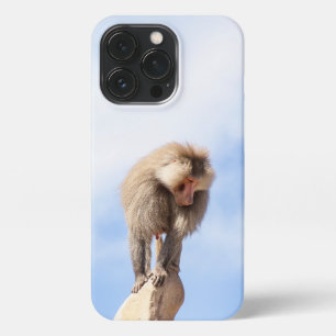 Baboon monkey on top of a mountain iPhone 13 pro case