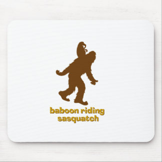 Baboon Riding Sasquatch Mouse Mat