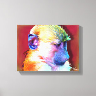 Baboon Stretched Canvas 12x