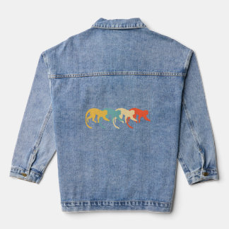 Baboon Vintage Retro Monkey Animal Mammal  60s 70s Denim Jacket