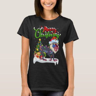 Baboon Xmas Decorations Santa Baboon Christmas T-Shirt