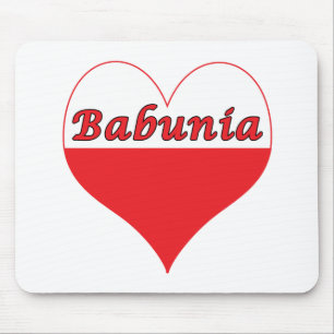 Babunia Polish Heart Mouse Mat