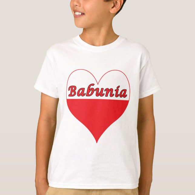 Babunia Polish Heart T-Shirt (Front)
