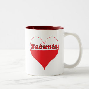 Babunia Polish Heart Two-Tone Coffee Mug