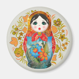 Babushka Russian Matrioshka Nesting Dolls, Magnet