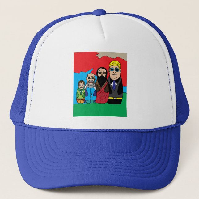Babushka Russian Wooden Dolls Trucker Hat (Front)