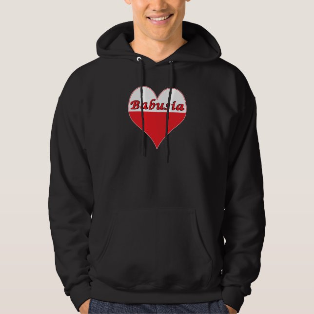 Babusia Polish Heart Hoodie (Front)
