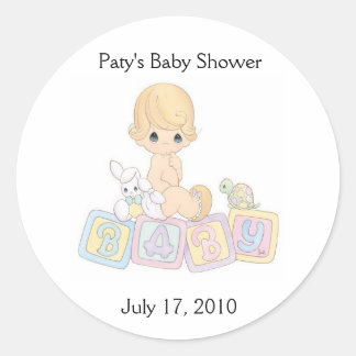 baby3da7, Paty's Baby Shower, July 17, 2010 Classic Round Sticker