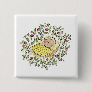 Baby 15 Cm Square Badge