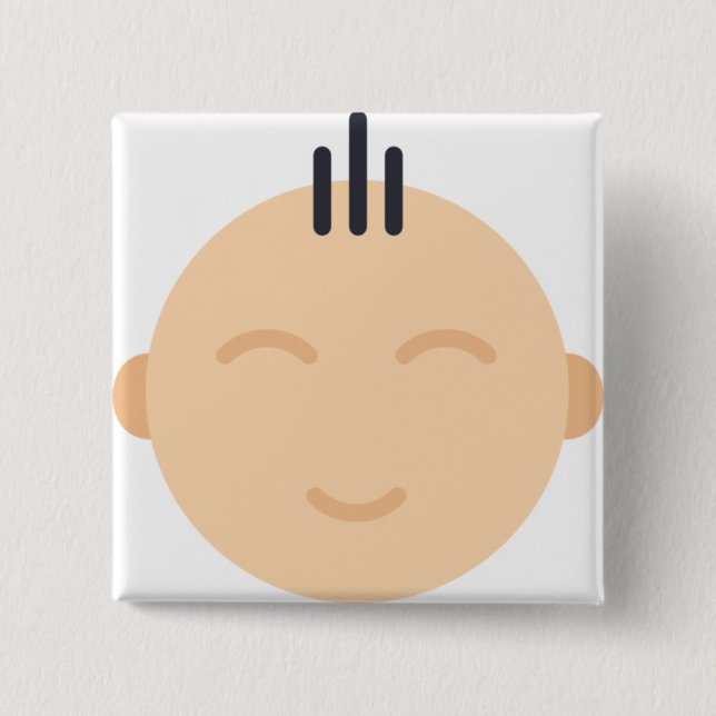 baby 15 cm square badge (Front)