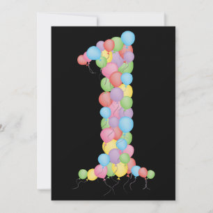 Baby 1st Birthday Party Custom Invite Invitation