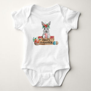 Baby 1st Easter - Bunny, Eggs & Easter Basket Bodysuit