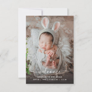 Baby 2 Photo Birth Announcement