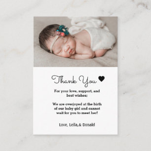 Baby 4 photo Birth Announcement card New Baby card