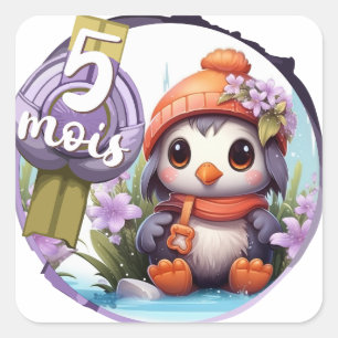 Baby - 5 months also square sticker