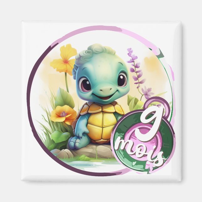 Baby - 9 months also magnet (Front)