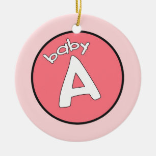 "Baby A" Personalised Ornament for Multiples