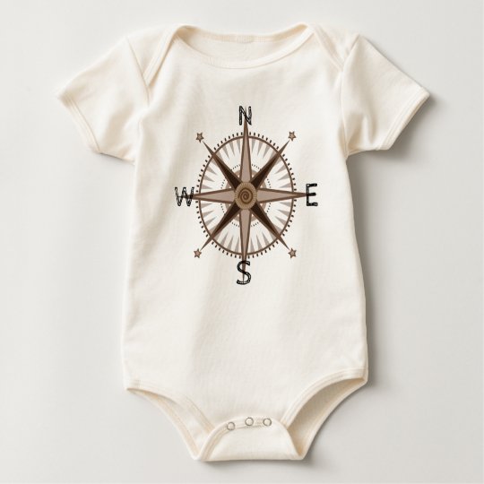 Baby Adventurer Compass Rose Baby Bodysuit