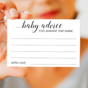Baby Advice For New Parents Modern Baby Shower Card
