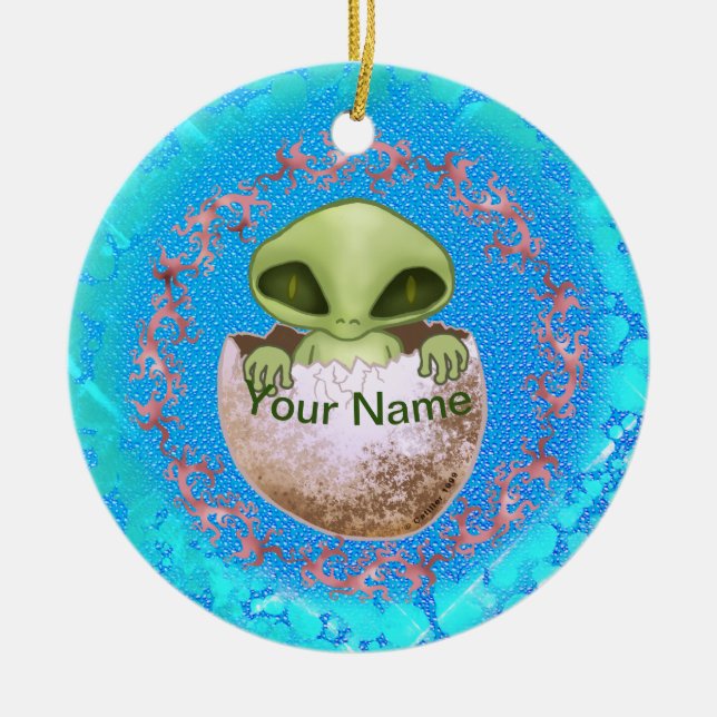 Baby Alien custom name  Ornament (Front)