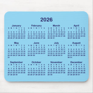 Baby and Dark Blue 2026 Calendar Mouse Mat