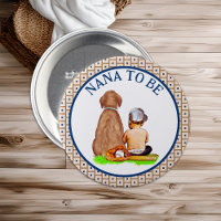 Baby and Dog Baseball Baby Shower Nana to Be