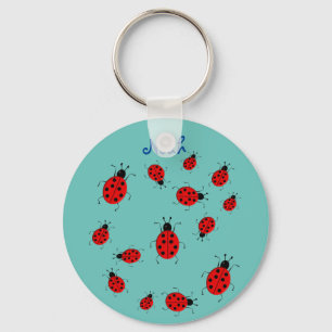 Baby and Kids, cute ladybugs, personalised Key Ring