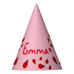 Baby and Kids, cute ladybugs, personalised Party Hat