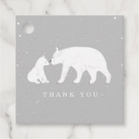 Baby And Mama Polar Bear Winter Grey Baby Shower