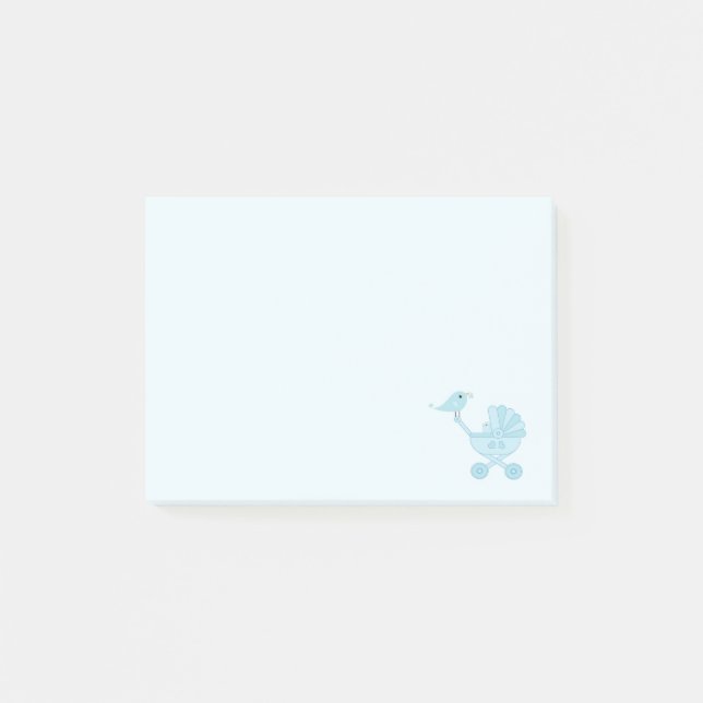 Baby and Mummy Bluebirds Nursery Post-it Notes (Front)