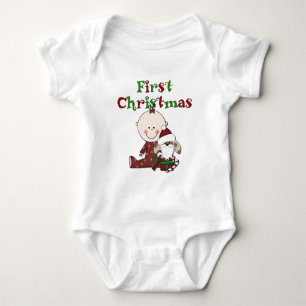 Baby and Santa Dog T-shirts